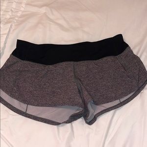 Heather gray lululemon shorts! Speed up